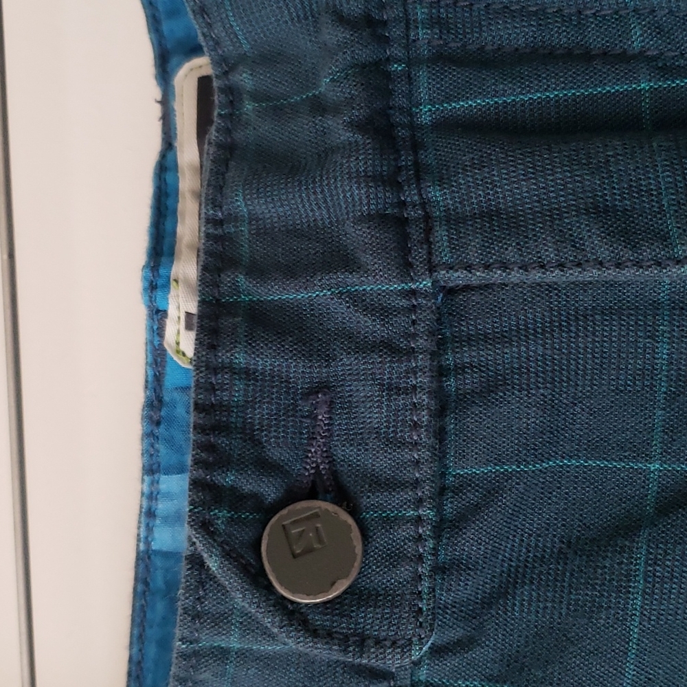 Skunkfunk Frantxoa 100% Cotton Blue/Green Shorts Size 34 - Picture 3 of 14